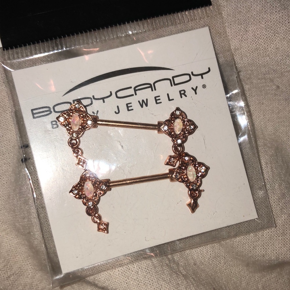 rose gold nipple jewelry